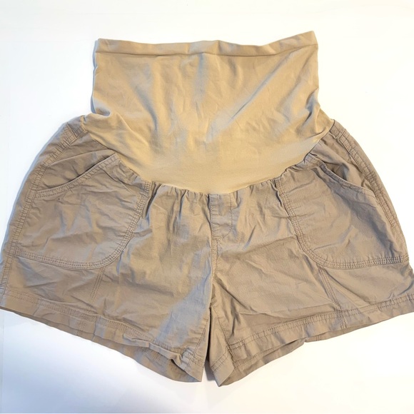 Motherhood Maternity Tan Shorts - Size L - Picture 1 of 5